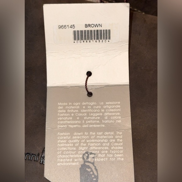 NWT Gianni Conte Brwn Leather Men Crossbody Bag Snap Closure Red Interior 966145 - Picture 6 of 13